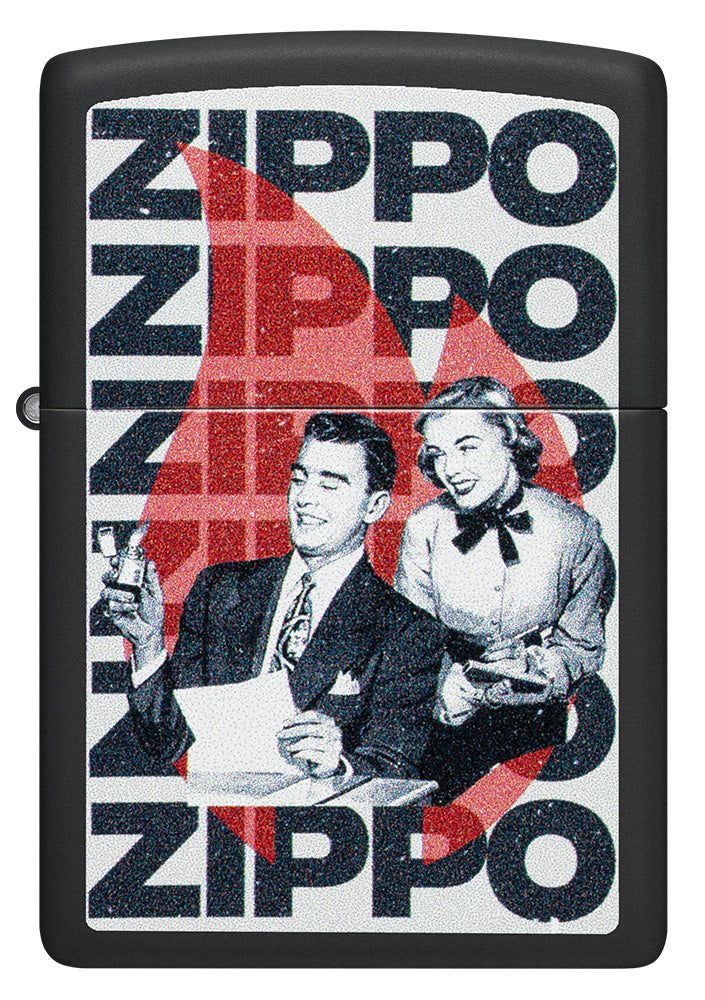 Wzór Zippo w stylu vintage