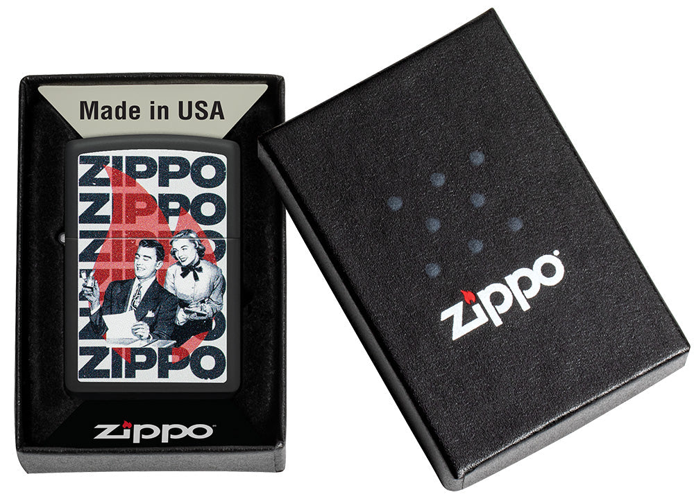 Wzór Zippo w stylu vintage