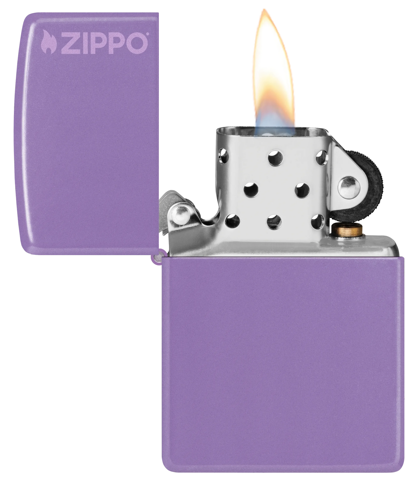 Klasyczne logo Zippo z przydymionym motywem lawendy