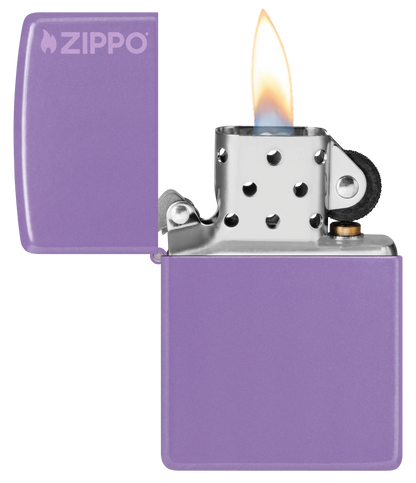 Klasyczne logo Zippo z przydymionym motywem lawendy