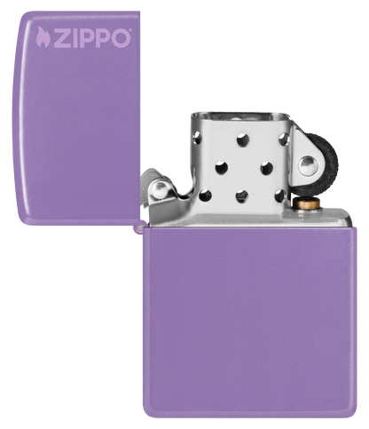 Klasyczne logo Zippo z przydymionym motywem lawendy