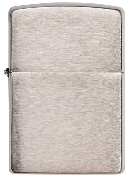 Widok z przodu zapalniczka Zippo Chrome Brushed model podstawowy